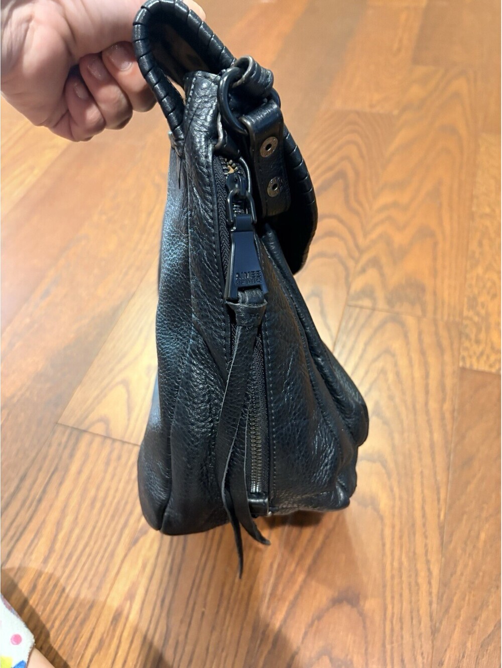 Aimee Kestenberg Black Leather Shoulder Crossbody Bag - Picture 7 of 10